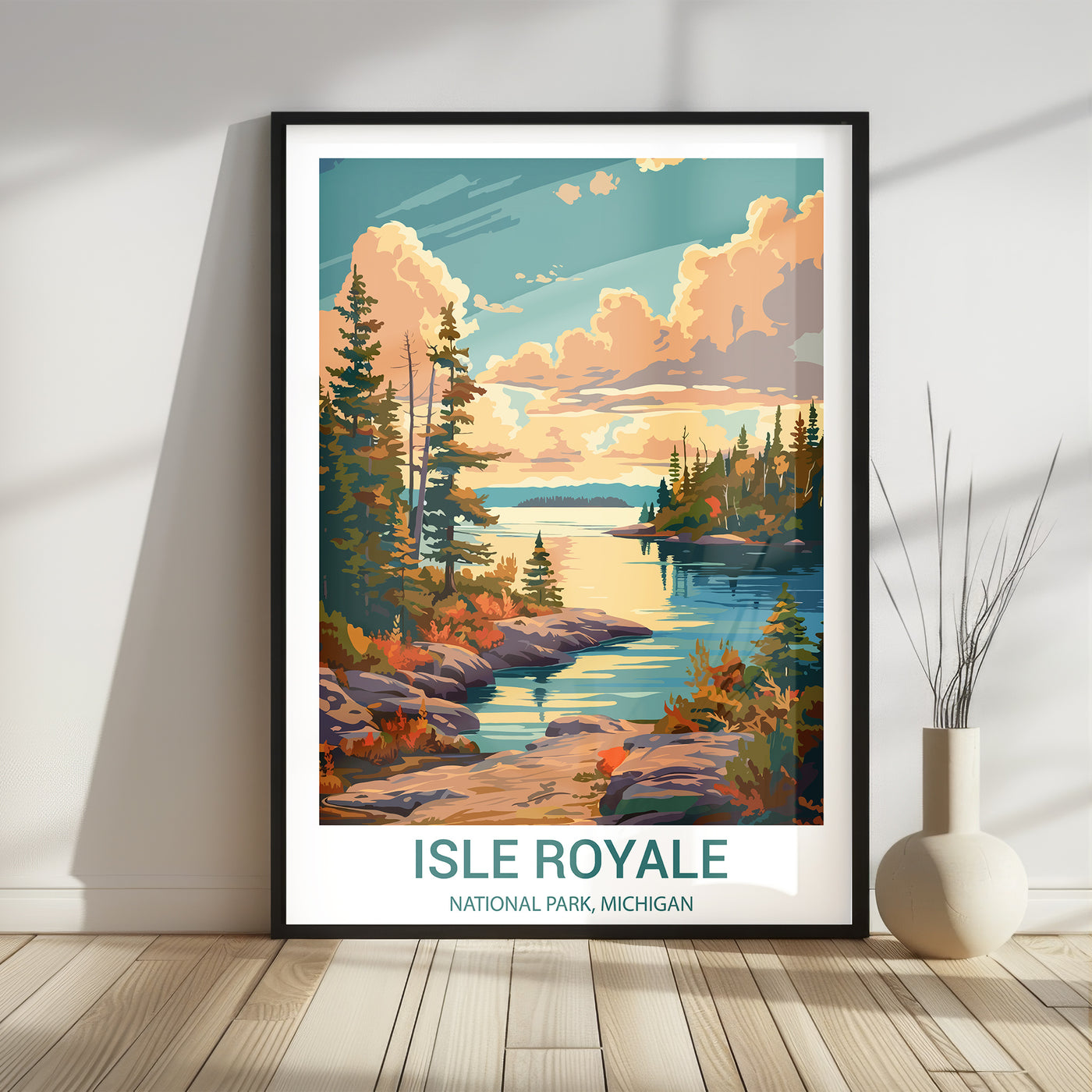Isle Royale National Park Poster – Vintage Michigan Wilderness Print - Wanderlust Posters