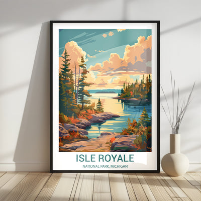 Isle Royale National Park Poster – Vintage Michigan Wilderness Print - Wanderlust Posters