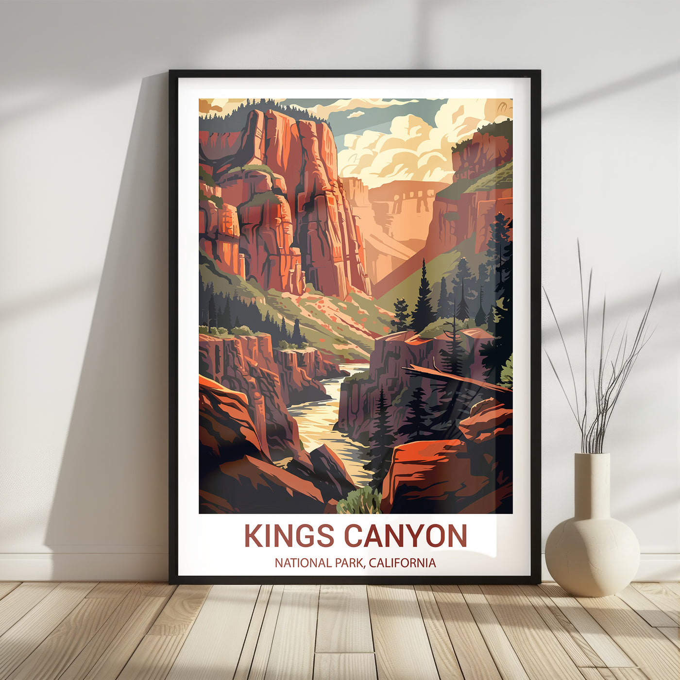 Kings Canyon National Park Poster – California Canyon Landscape Wall Print - Wanderlust Posters