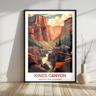 Kings Canyon National Park Poster – California Canyon Landscape Wall Print - Wanderlust Posters