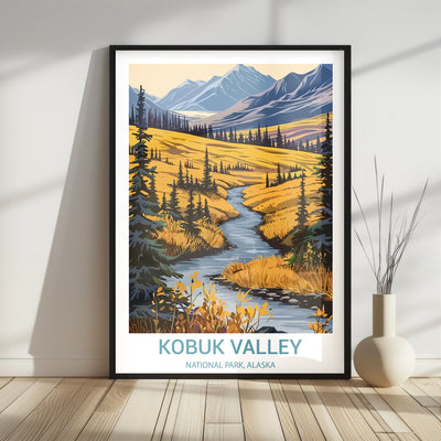 Kobuk Valley National Park Poster – Remote Alaska Tundra Vintage Art - Wanderlust Posters