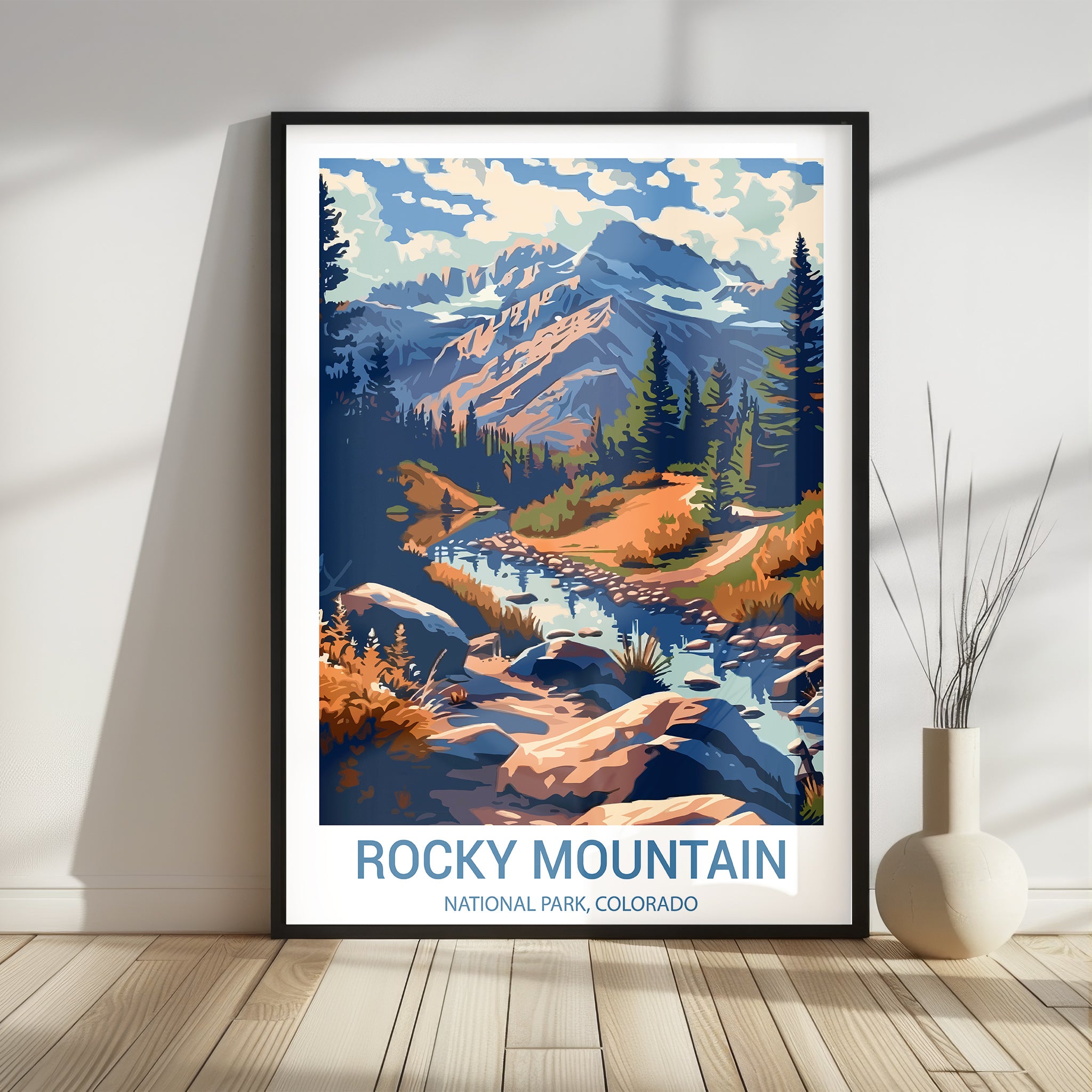 Rocky Mountain National Park Poster | Vintage Alpine Wall Art ...