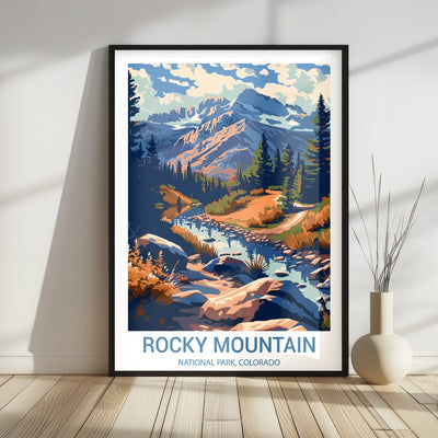 Rocky Mountain National Park Poster – Vintage Colorado Alpine Wall Art - Wanderlust Posters