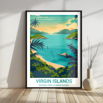 Virgin Islands National Park Poster – Tropical Beach Vintage Print - Wanderlust Posters