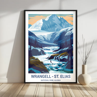 Wrangell–St. Elias National Park Poster – Alaska Glacier Print - Wanderlust Posters