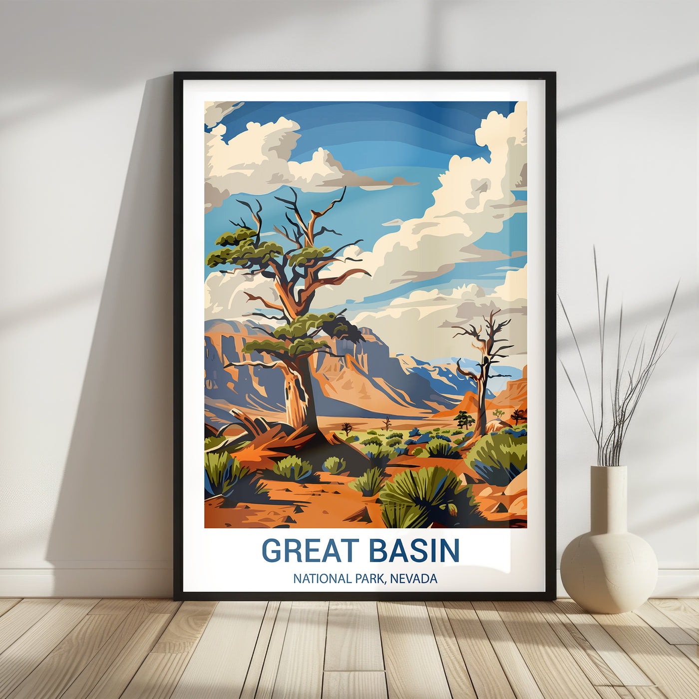 Great Basin National Park Poster – Retro Nevada Desert Wall Art Print - Wanderlust Posters
