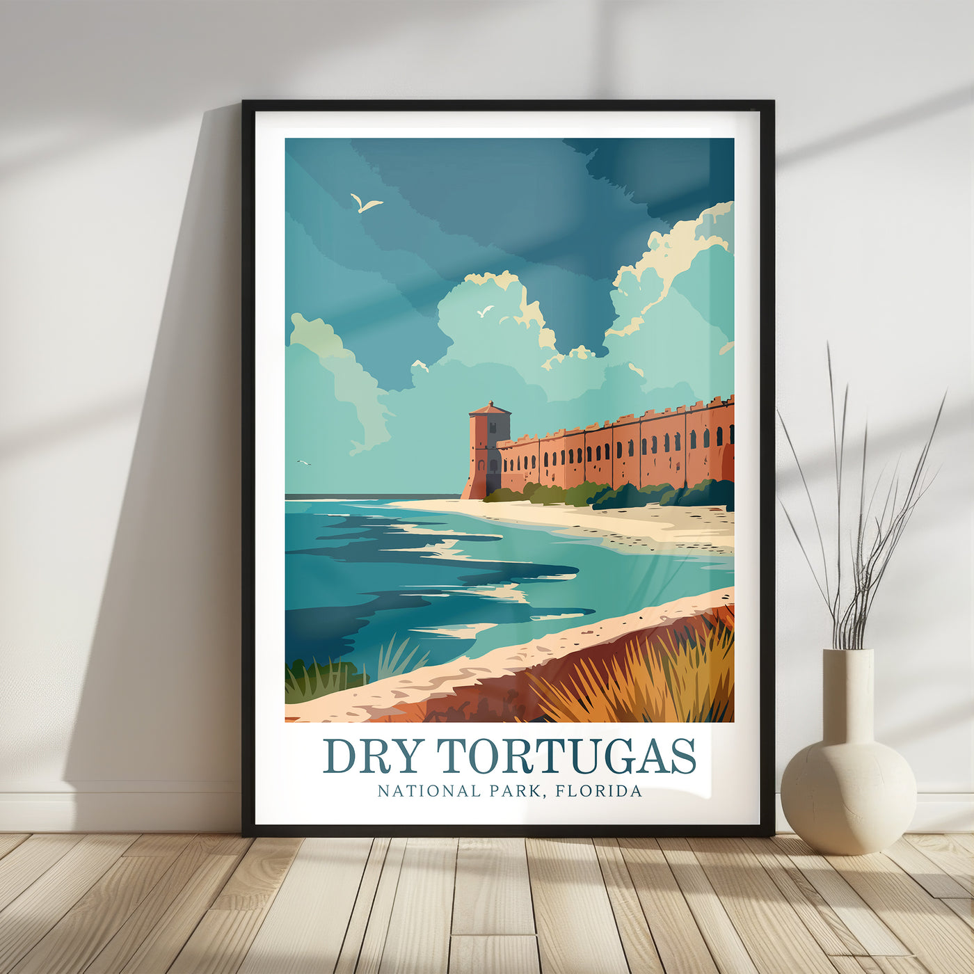 Dry Tortugas National Park Poster – Coastal Vintage Print - Wanderlust Posters