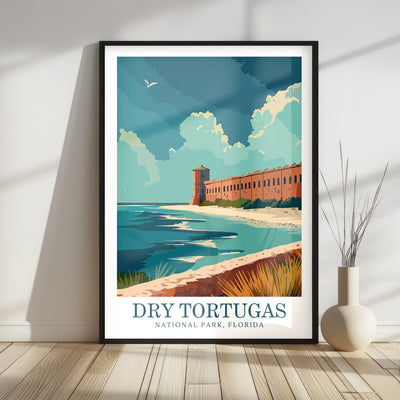 Dry Tortugas National Park Poster – Coastal Vintage Print - Wanderlust Posters
