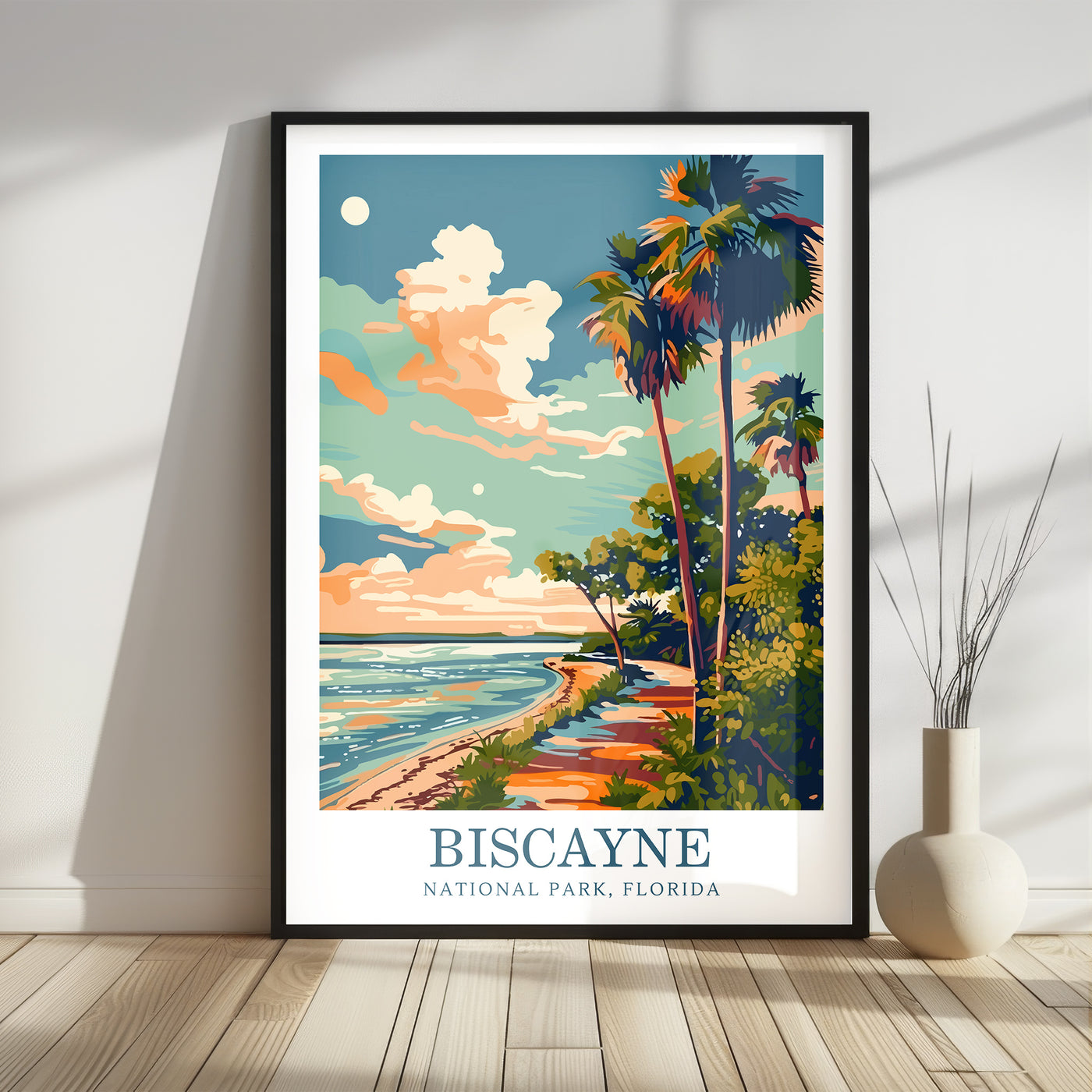 Biscayne National Park Poster - Coastal Vintage Art Print - Wanderlust Posters