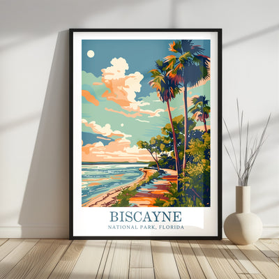 Biscayne National Park Poster - Coastal Vintage Art Print - Wanderlust Posters
