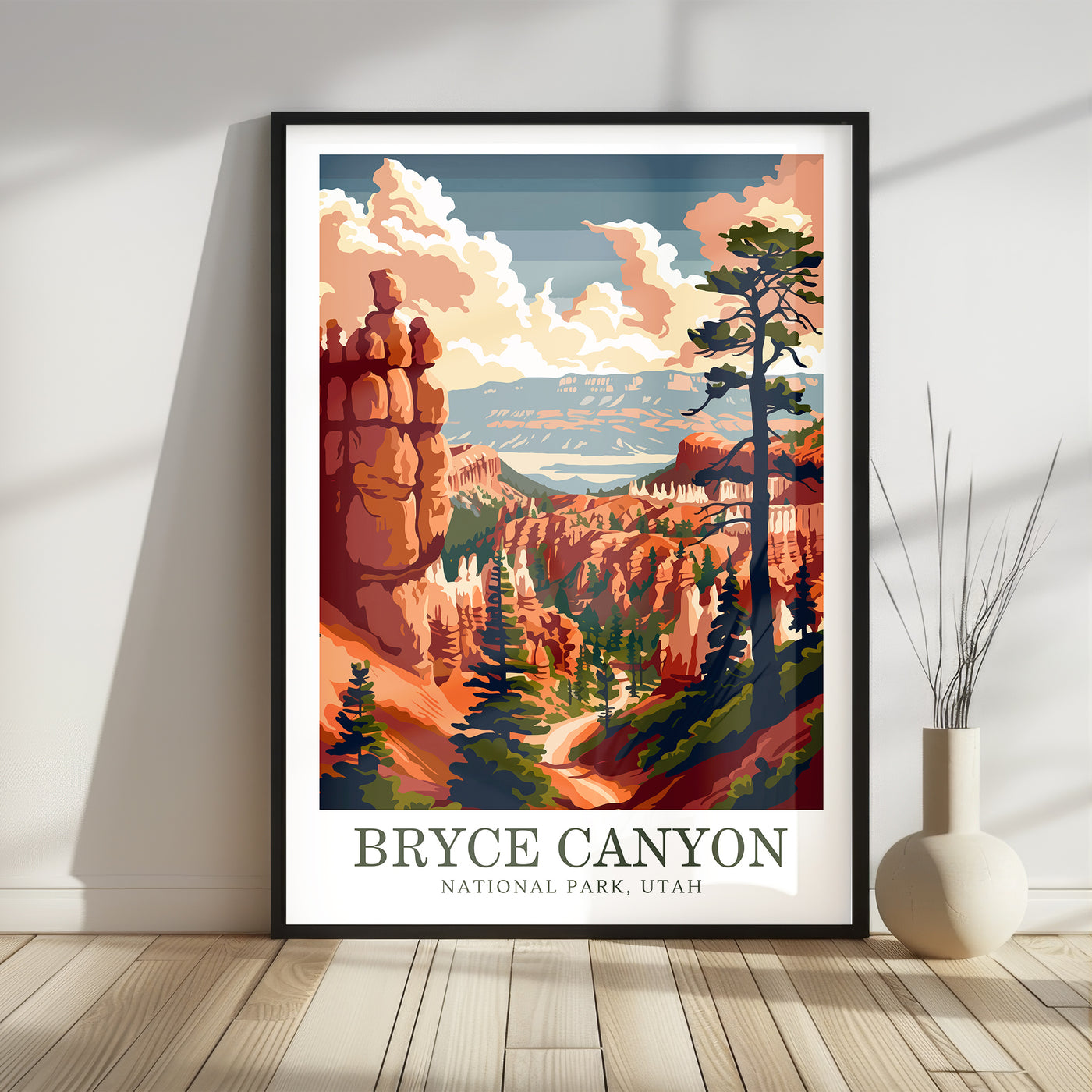 Bryce Canyon National Park Poster - Vintage Hoodoo Art Print - Wanderlust Posters