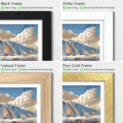 Haleakalā National Park Poster – Retro Hawaii Volcano Landscape Print - Wanderlust Posters