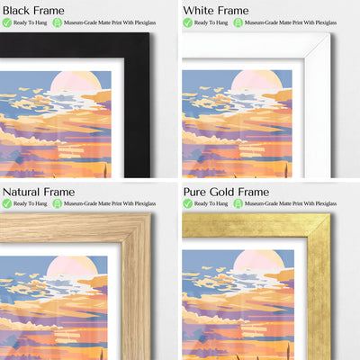 Indiana Dunes National Park Poster – Retro Beach Sunset Wall Art - Wanderlust Posters