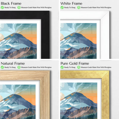 Lassen Volcanic National Park Poster – California Volcano Retro Wall Art - Wanderlust Posters