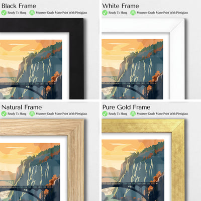 New River Gorge National Park Poster – Retro Appalachian Bridge Wall Art - Wanderlust Posters