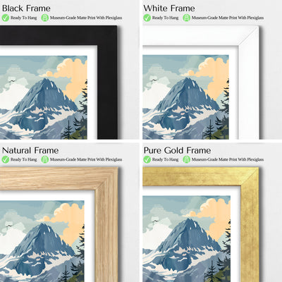 North Cascades National Park Poster – Vintage Alpine Wilderness Wall Art - Wanderlust Posters