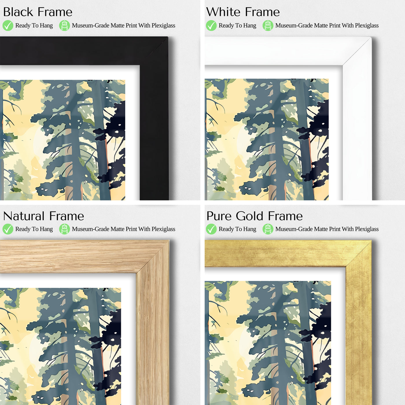 Sequoia National Park Poster – Giant Redwood Trees Print - Wanderlust Posters