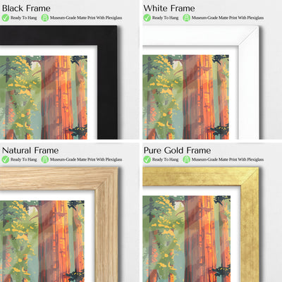 Redwood National Park Poster – Vintage Forest Wall Art - Wanderlust Posters