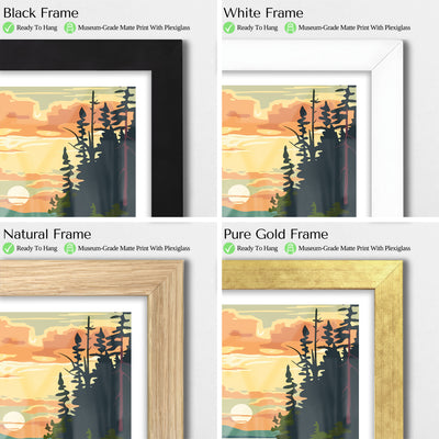 Voyageurs National Park Poster – Canoe Sunset Retro Wall Art - Wanderlust Posters