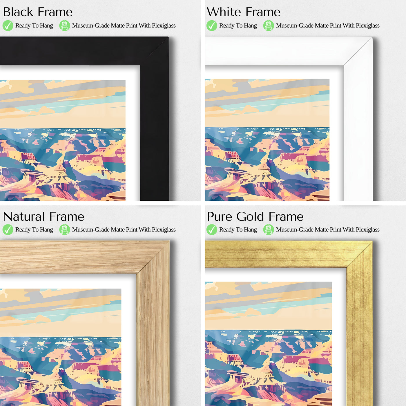 Grand Canyon National Park Poster – Vintage Arizona Desert Wall Art - Wanderlust Posters