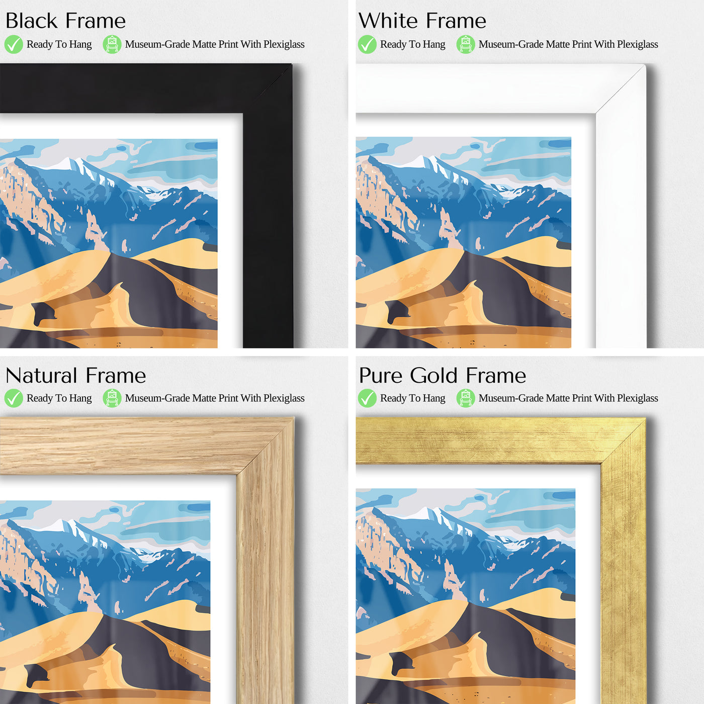Great Sand Dunes National Park Poster – Vintage Colorado Landscape Print - Wanderlust Posters