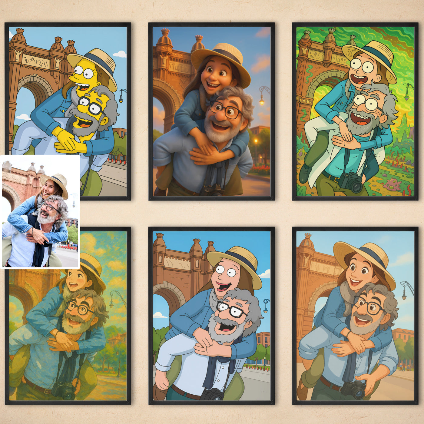 Custom Cartoon Portraits – Choose from 6 Styles or Create Your Own