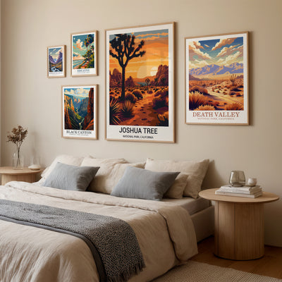 Joshua Tree National Park Poster – Desert Sunset Retro Wall Art - Wanderlust Posters