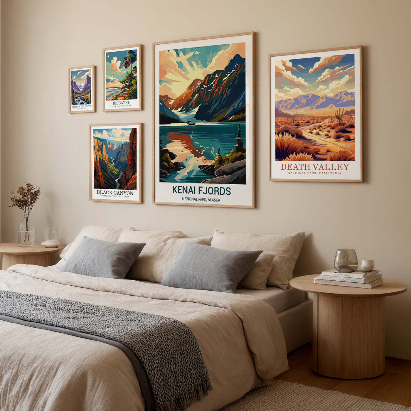 Kenai Fjords National Park Poster – Retro Glacier Coastline Wall Art - Wanderlust Posters