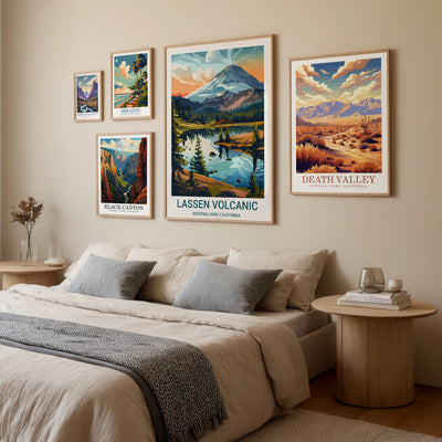 Lassen Volcanic National Park Poster – California Volcano Retro Wall Art - Wanderlust Posters