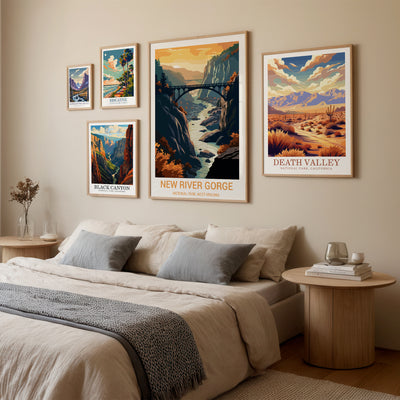 New River Gorge National Park Poster – Retro Appalachian Bridge Wall Art - Wanderlust Posters