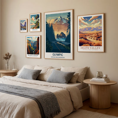 Olympic National Park Poster – Coastal Vintage Washington Wall Art - Wanderlust Posters