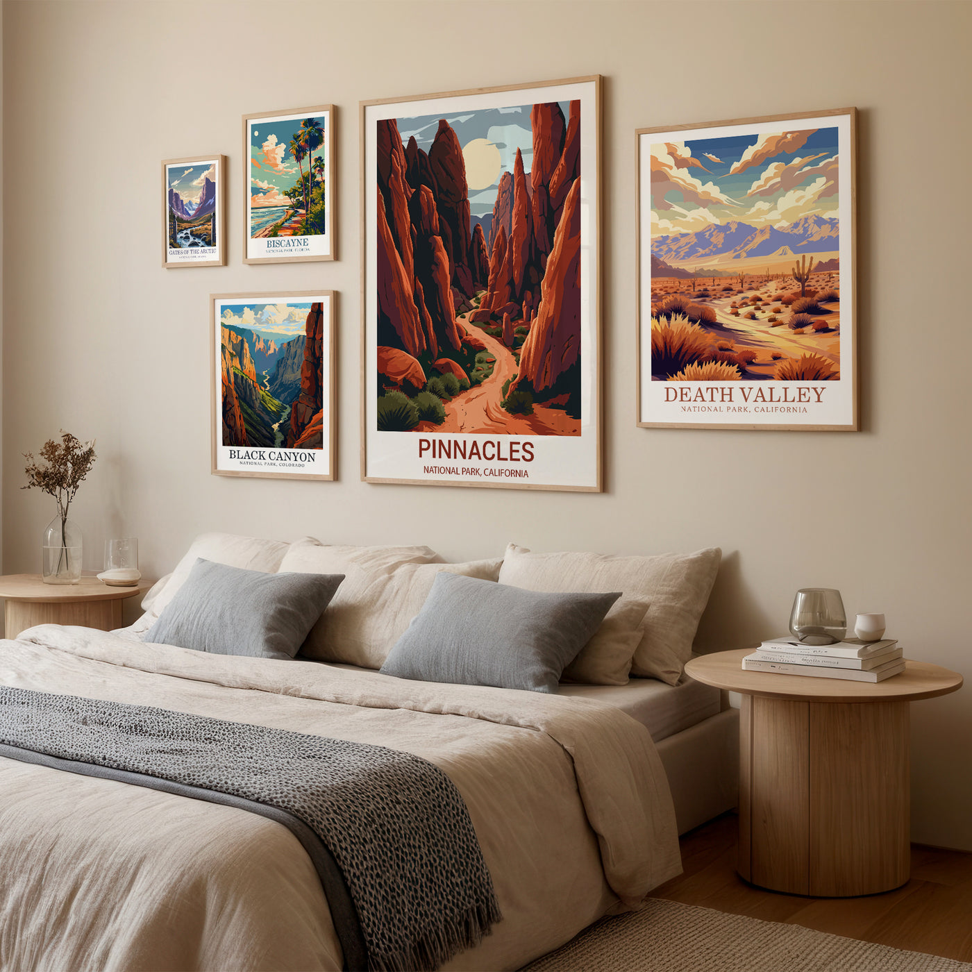 Pinnacles National Park Poster – Vintage California Rock Formations Wall Art - Wanderlust Posters