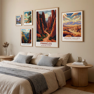 Pinnacles National Park Poster – Vintage California Rock Formations Wall Art - Wanderlust Posters