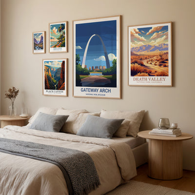 Gateway Arch National Park Poster – Retro-Styled St. Louis Wall Art Print - Wanderlust Posters