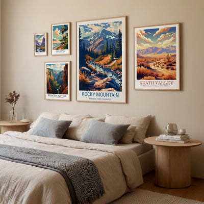 Rocky Mountain National Park Poster – Vintage Colorado Alpine Wall Art - Wanderlust Posters