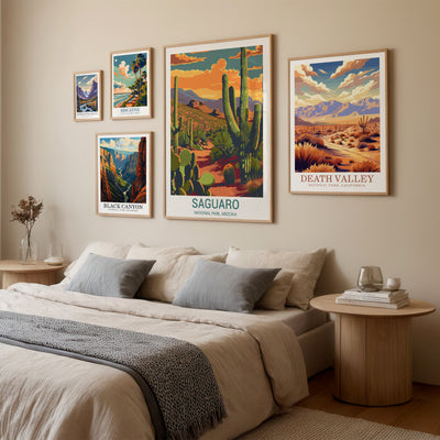 Saguaro National Park Poster – Arizona Desert Cactus Wall Art - Wanderlust Posters