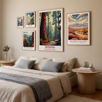 Sequoia National Park Poster – Giant Redwood Trees Print - Wanderlust Posters