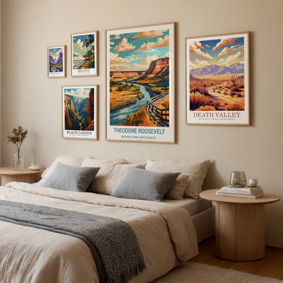 Theodore Roosevelt National Park Poster – Vintage Badlands Print - Wanderlust Posters