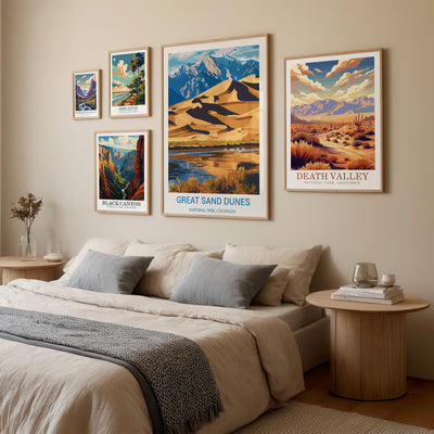 Great Sand Dunes National Park Poster – Vintage Colorado Landscape Print - Wanderlust Posters