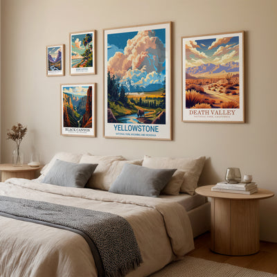 Yellowstone National Park Poster – Vintage National Park Art Print - Wanderlust Posters