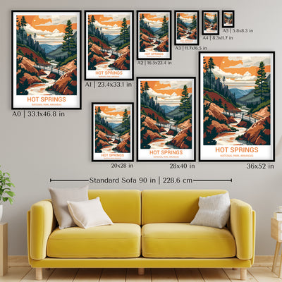 Hot Springs National Park Poster – Vintage Arkansas Forest Art Print - Wanderlust Posters