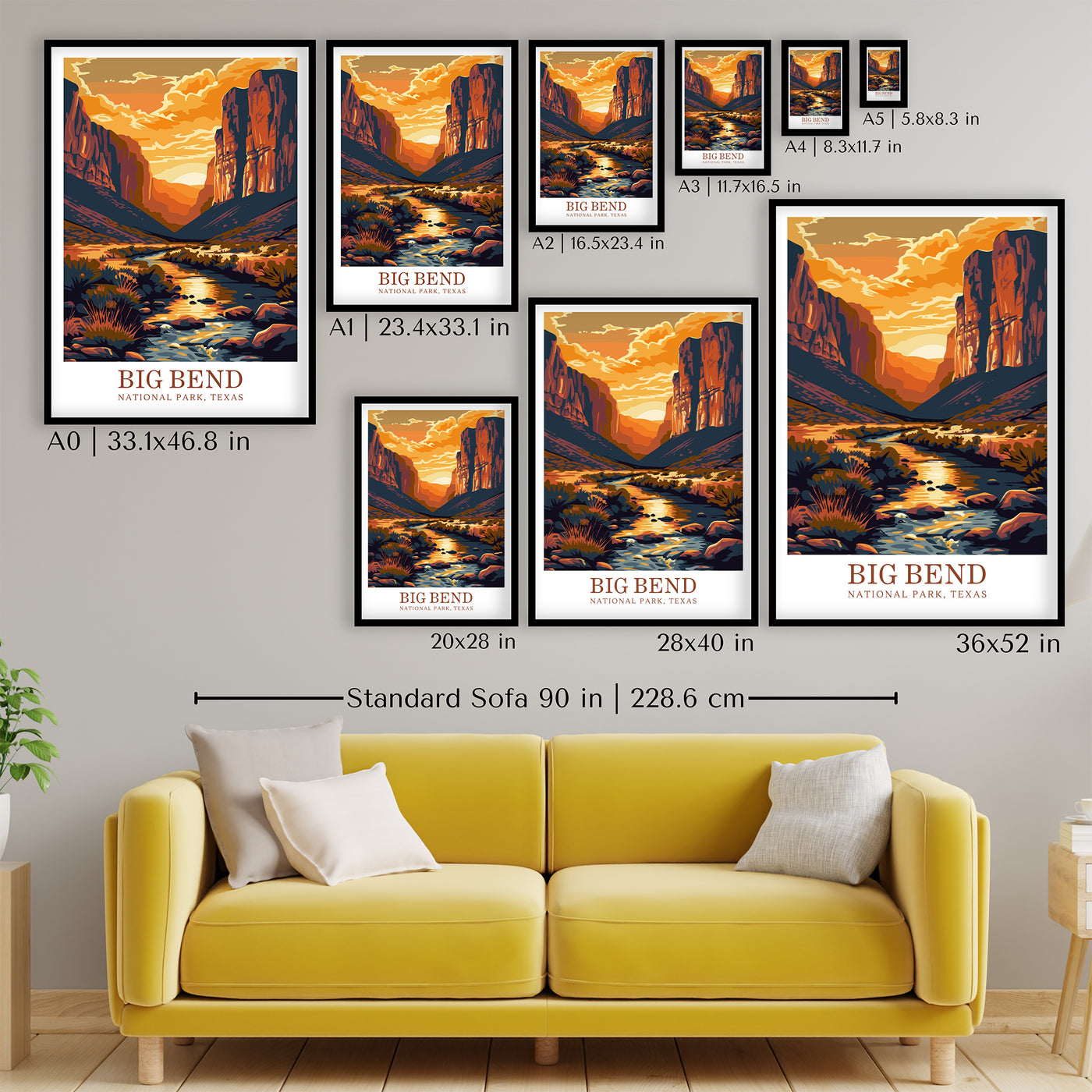 Big Bend National Park Poster - Sunset Desert Wall Art - Wanderlust Posters