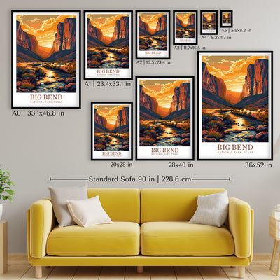 Big Bend National Park Poster - Sunset Desert Wall Art - Wanderlust Posters
