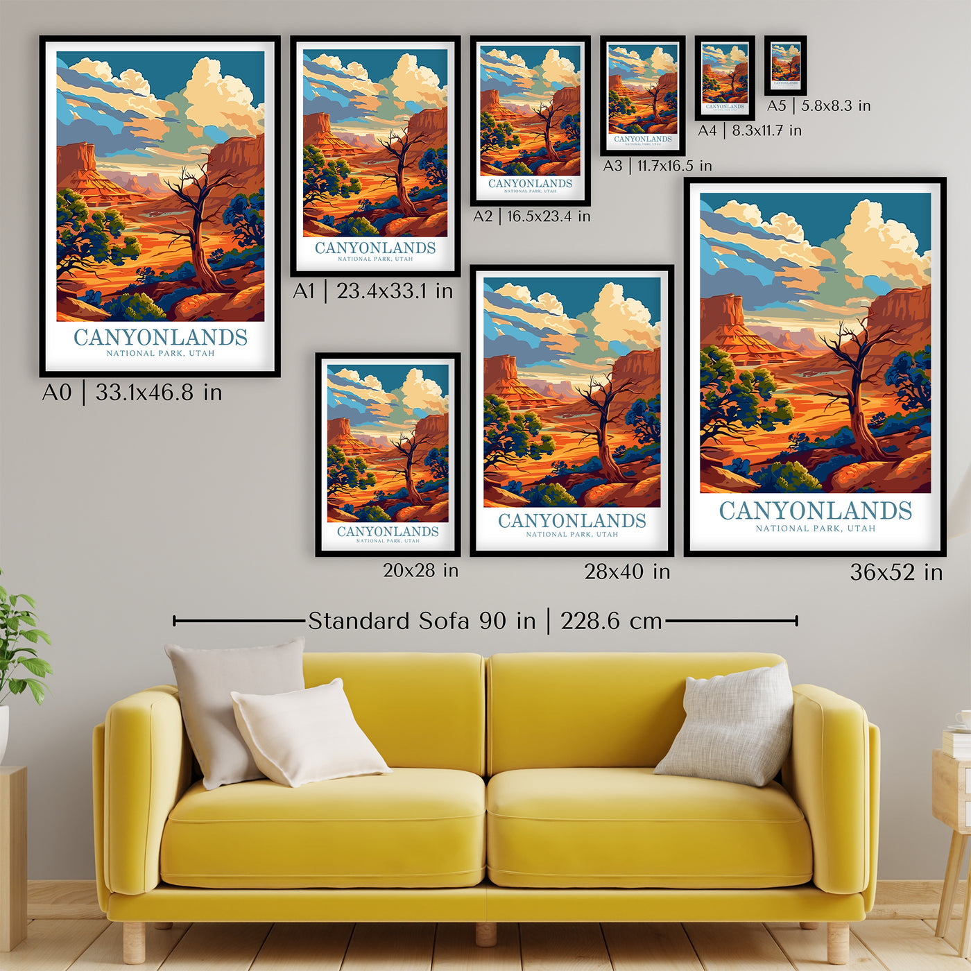 Canyonlands National Park Poster - Retro Scenic Wall Art - Wanderlust Posters