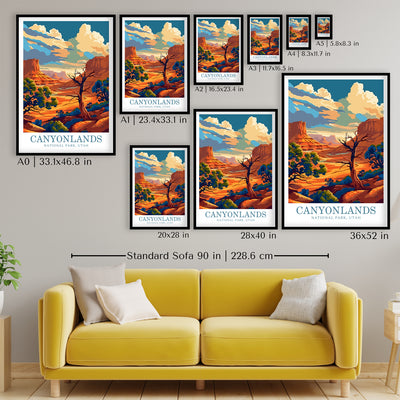 Canyonlands National Park Poster - Retro Scenic Wall Art - Wanderlust Posters