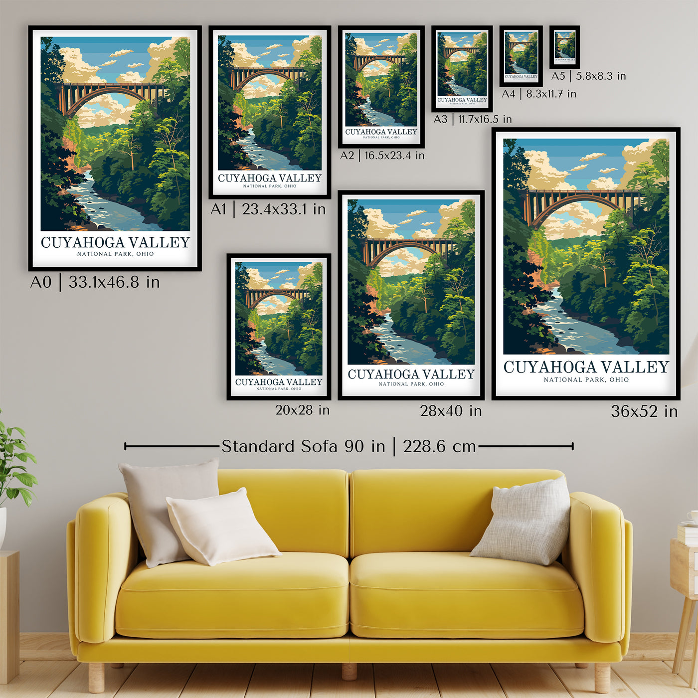 Cuyahoga Valley National Park Poster – Retro Landscape Print - Wanderlust Posters