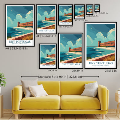 Dry Tortugas National Park Poster – Coastal Vintage Print - Wanderlust Posters