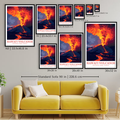 Hawai’i Volcanoes National Park Poster – Eruption Wall Art Print - Wanderlust Posters