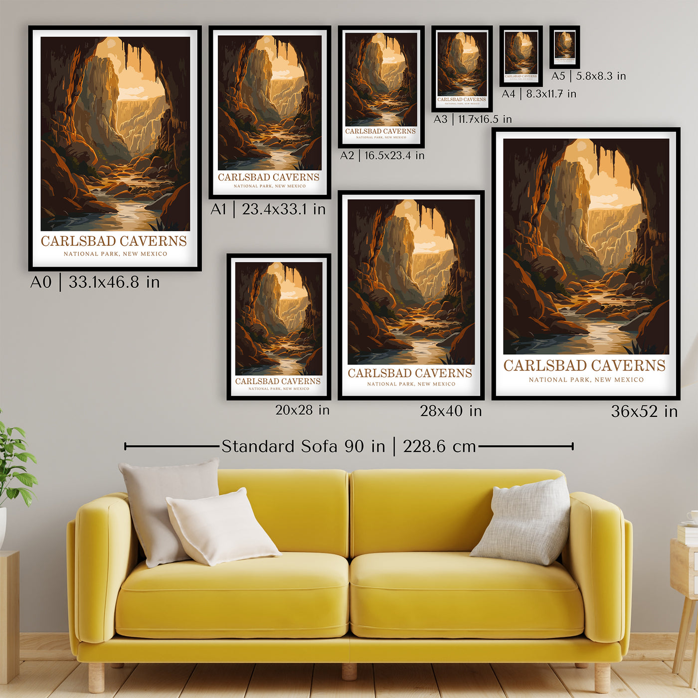 Carlsbad Caverns National Park Poster – Vintage Wall Art Print - Wanderlust Posters