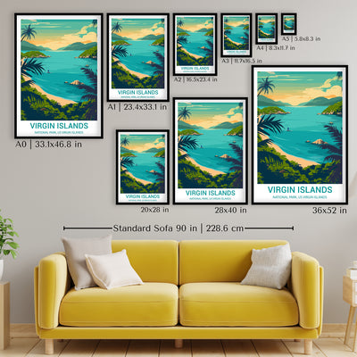 Virgin Islands National Park Poster – Tropical Beach Vintage Print - Wanderlust Posters